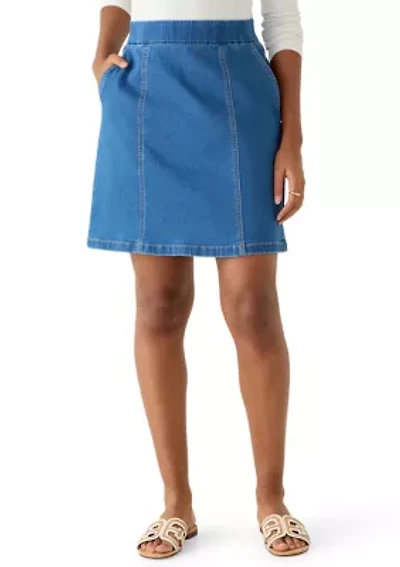 Women's Knit Denim Skort