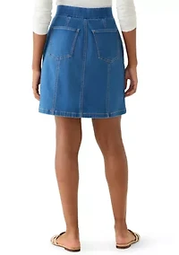 Women's Knit Denim Skort