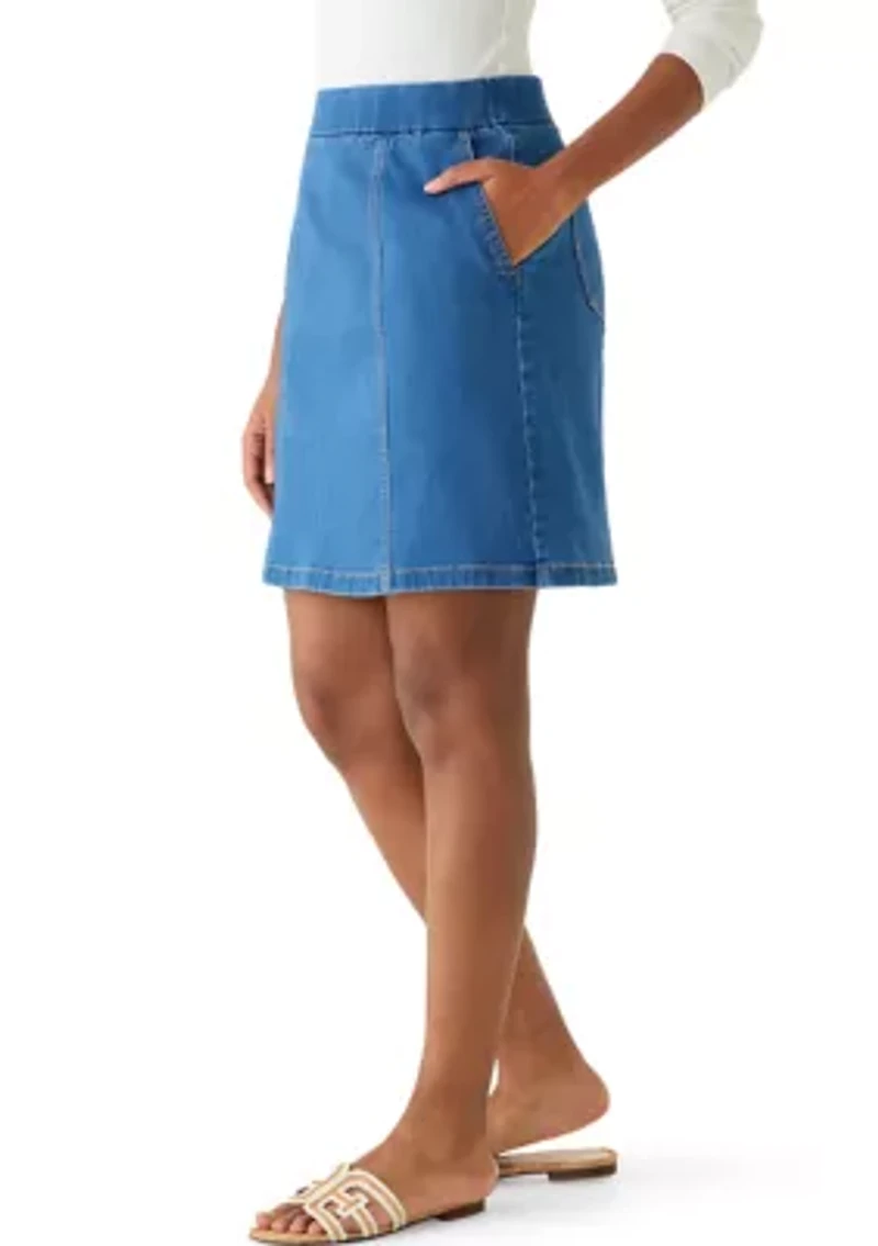 Women's Knit Denim Skort