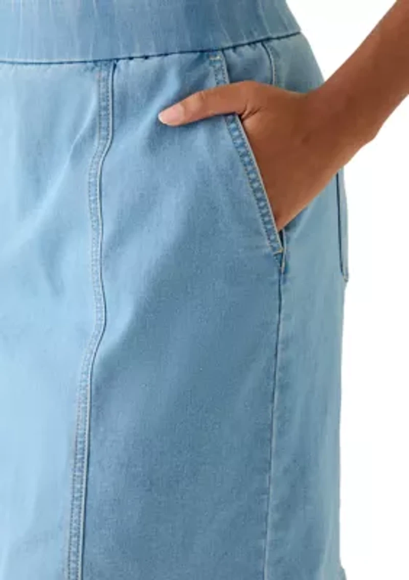 Women's Knit Denim Skort