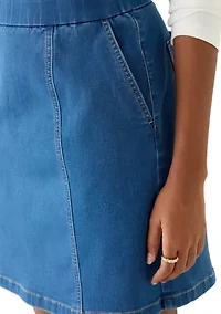 Women's Knit Denim Skort