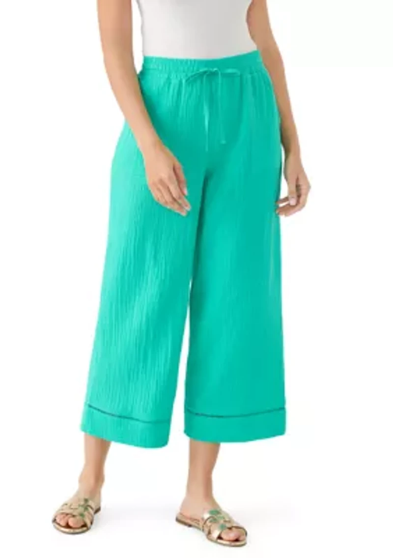 Women's Gauze Cropped Pants