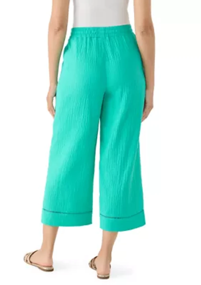 Women's Gauze Cropped Pants