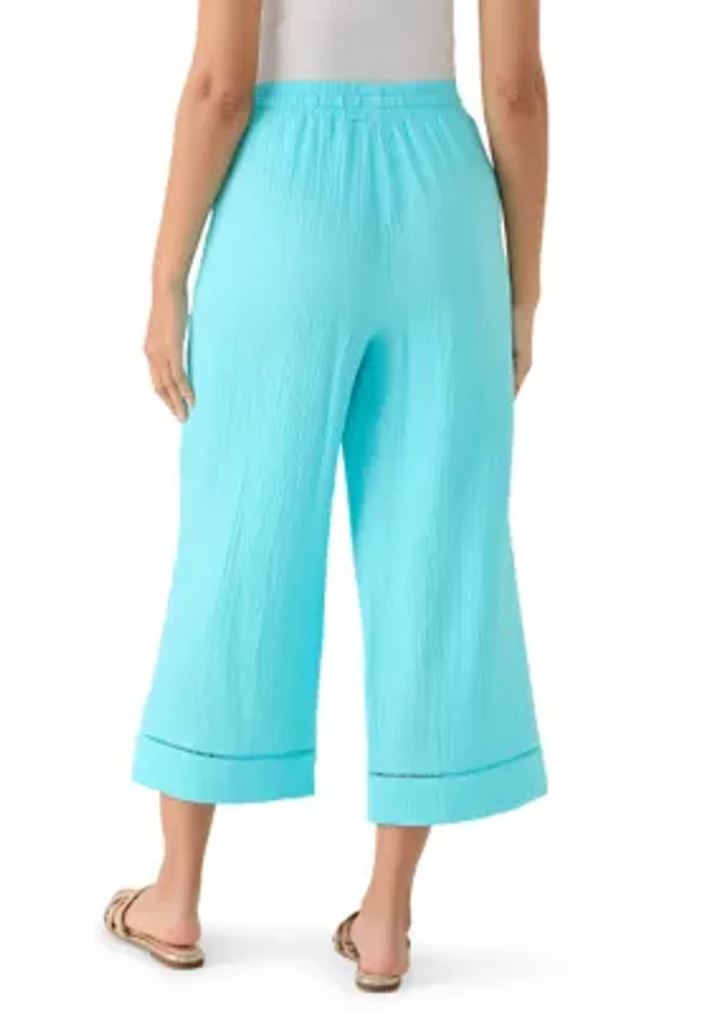 Women's Gauze Cropped Pants