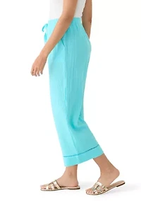 Women's Gauze Cropped Pants