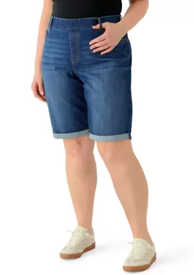 Plus Denim Bermuda Shorts