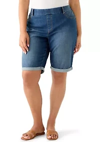 Plus Denim Bermuda Shorts