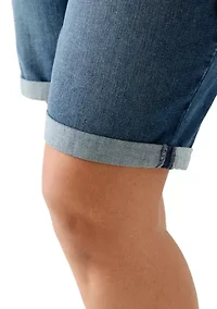 Plus Denim Bermuda Shorts