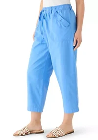 Petite Sheeting Cropped Pants