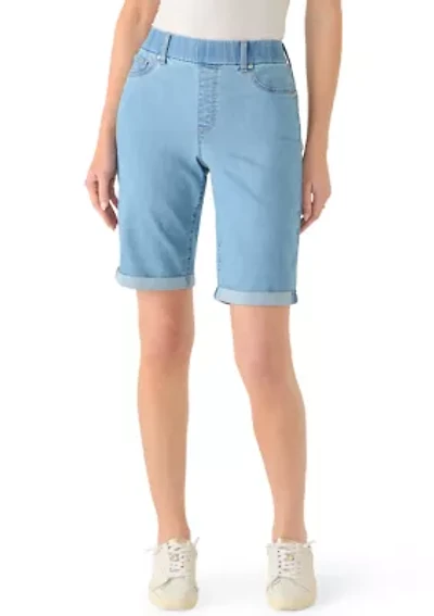 Petite Denim Bermuda Shorts