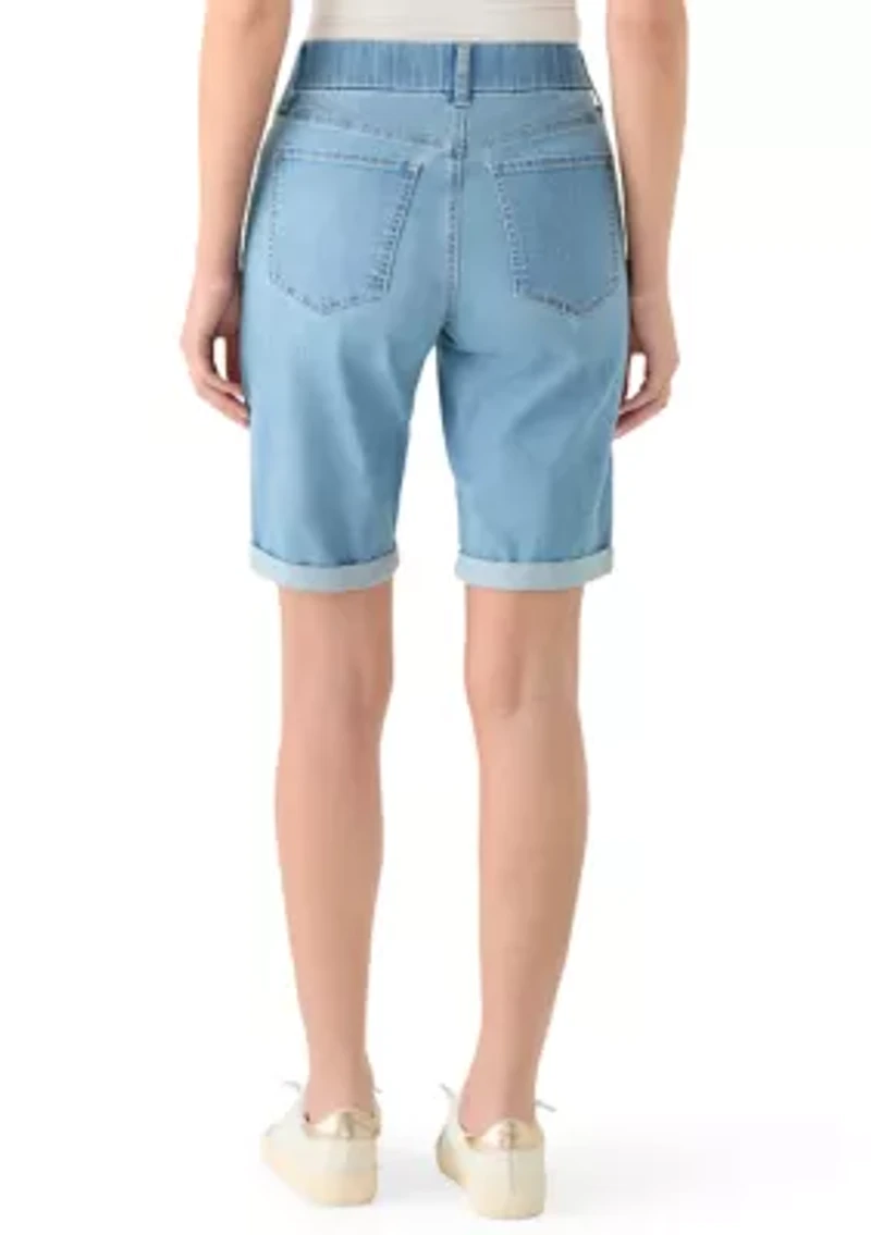 Petite Denim Bermuda Shorts