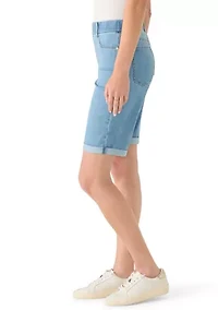 Petite Denim Bermuda Shorts
