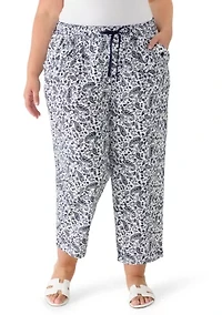 Plus Sheeting Capri Pants