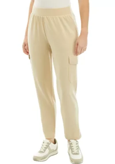Petite Soft Terry Cargo Pants