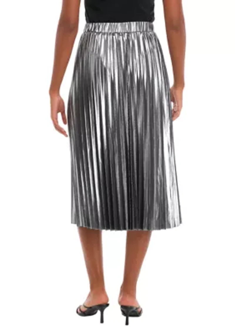 Petite Sunburst Pleated Skirt