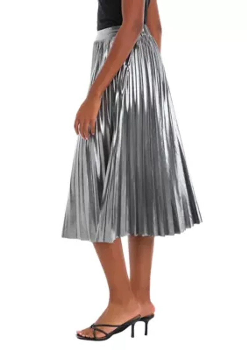 Petite Sunburst Pleated Skirt