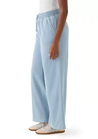 Women's Knit Terry Pull On Wide Leg Pants