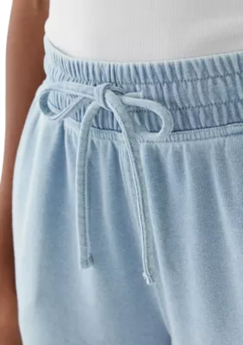 Women's Knit Terry Pull On Wide Leg Pants