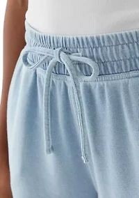 Women's Knit Terry Pull On Wide Leg Pants