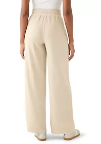 Women's Knit Terry Pull On Wide Leg Pants