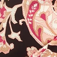 Women's Long Sleeve Floral Tulip Hem Midi Dress