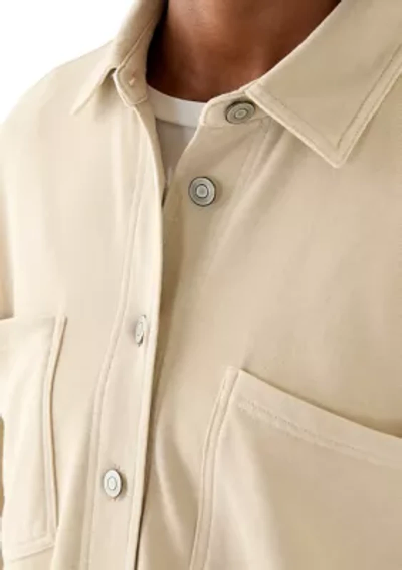 Women's Long Sleeve Knit Terry Shacket