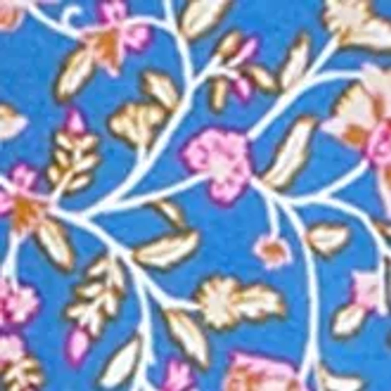 Plus Printed Peasant Top