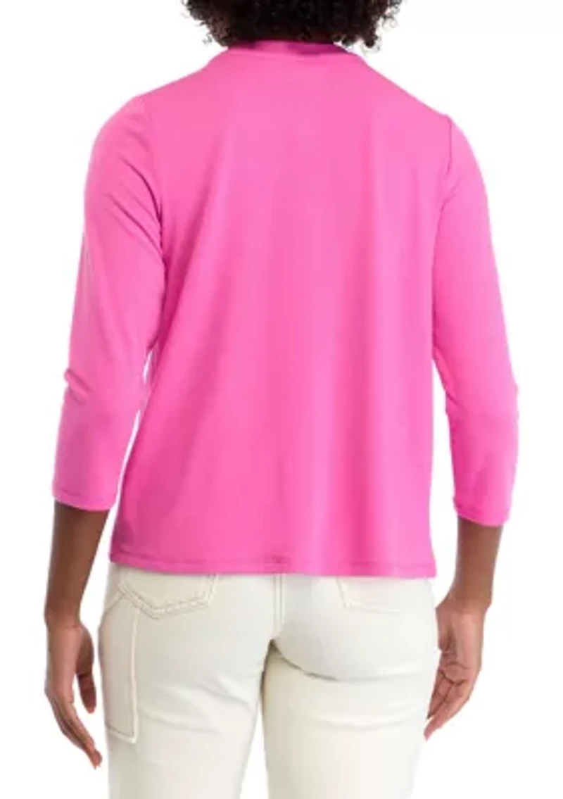 Petite Knot Front T-Shirt