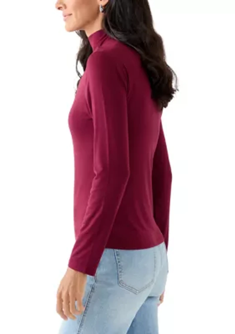 Women's Long Sleeve Turtleneck T-Shirt