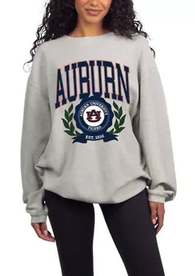 NCAA Auburn Tigers Drop Shoulder Graphic Crew Pullover