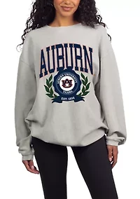 NCAA Auburn Tigers Drop Shoulder Graphic Crew Pullover