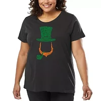 Women's Plus Word Art T-shirt - Leprechaun