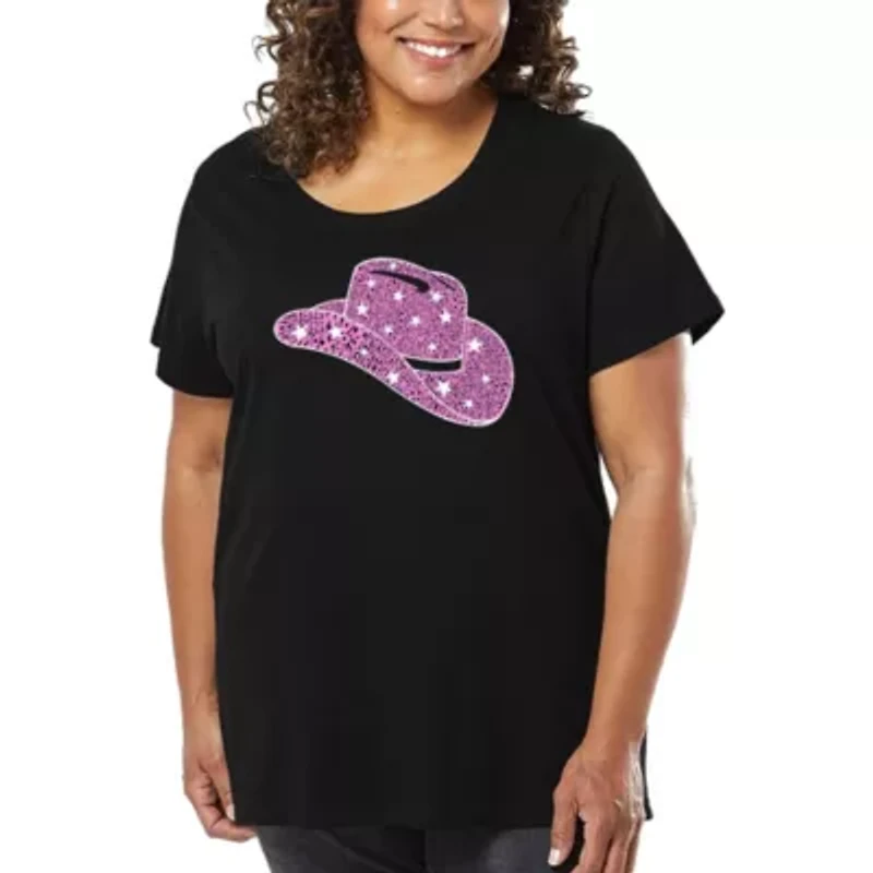 Cowgirl Hat - Women's Plus Word Art T-Shirt