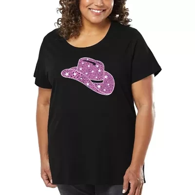 Cowgirl Hat - Women's Plus Word Art T-Shirt