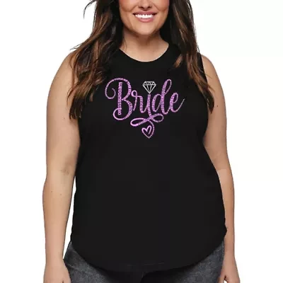 Women's Plus Word Art Tank Top - Bride