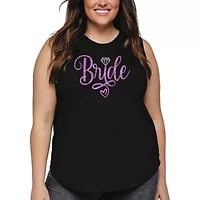 Women's Plus Word Art Tank Top - Bride