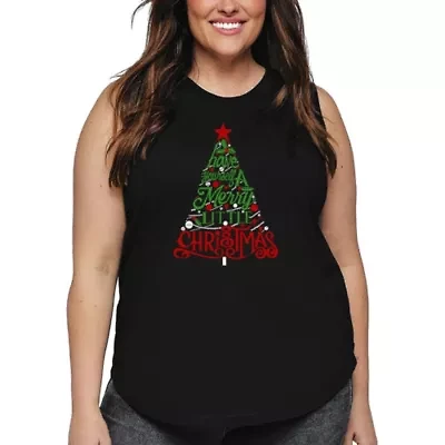 Have Yourself a Merry Little Christmas - Women's Plus Word Art Tank Top
