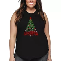 Have Yourself a Merry Little Christmas - Women's Plus Word Art Tank Top