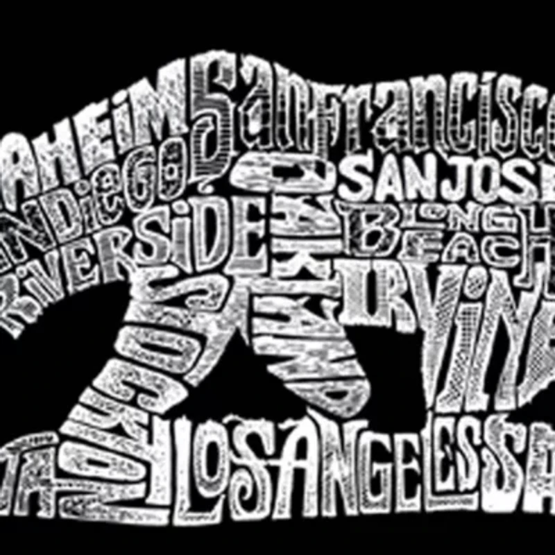 Women's Plus Word Art V-Neck - California Bear