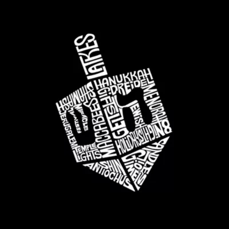 Hanukkah Dreidel - Women's Plus Word Art T-Shirt