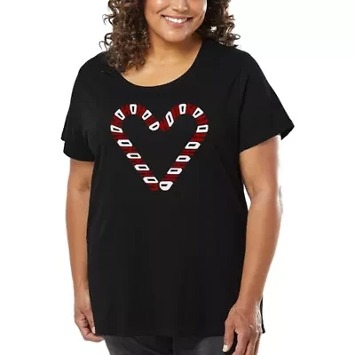 Candy Canes - Women's Plus Word Art T-Shirt