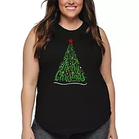 We Wish You A Merry Christmas - Women's Plus Word Art Tank Top