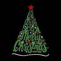 We Wish You A Merry Christmas - Women's Plus Word Art Tank Top