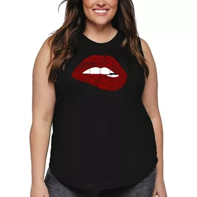 Brooklyn Lips - Women's Plus Word Art Tank Top