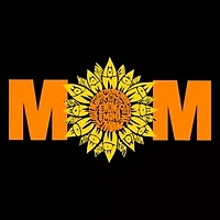 Women's Plus Word Art T-shirt - Mom Sunflower