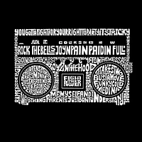 Women's Plus Word Art T-shirt - Greatest Rap Hits of The 1980's
