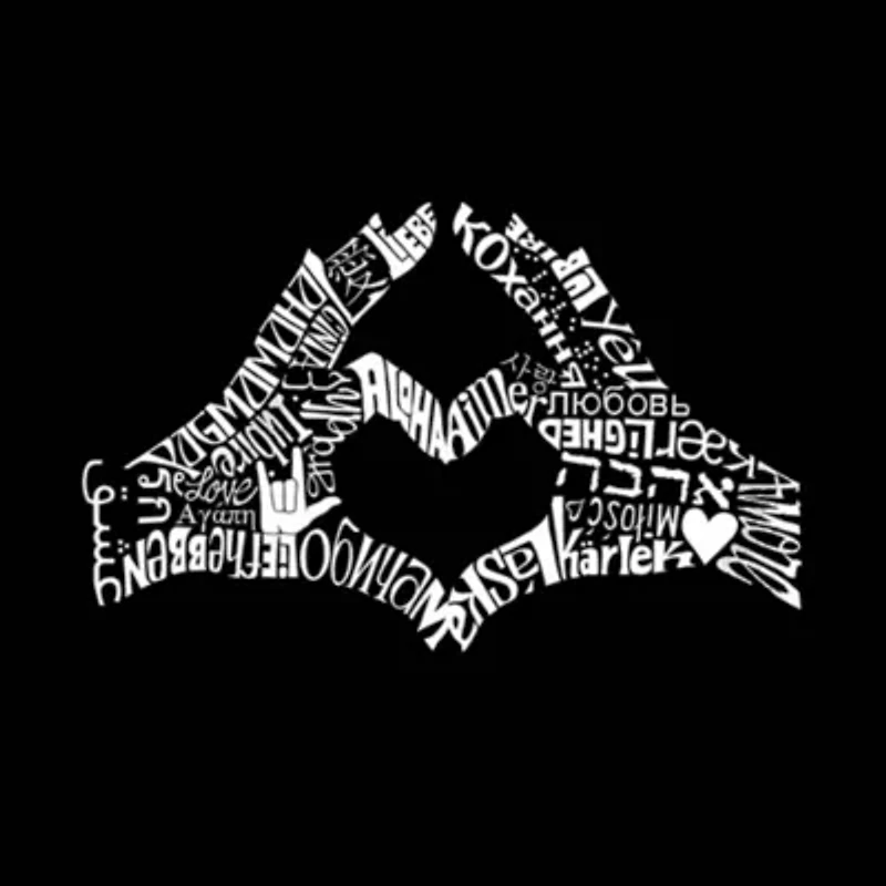 Women's Plus Word Art Tank Top - Finger Heart
