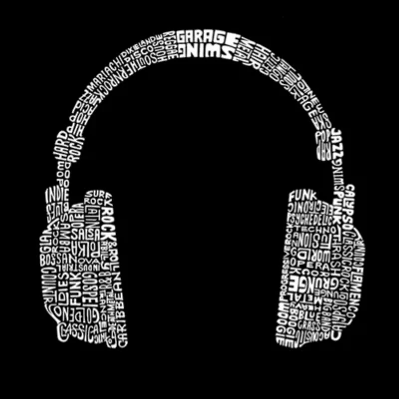Women's Plus Word Art T-shirt - 63 DIFFERENT GENRES OF MUSIC