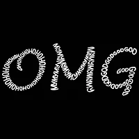 Women's Plus Word Art Tank Top - OMG
