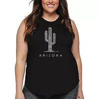 Women's Plus Word Art Tank Top - Arizona Cities